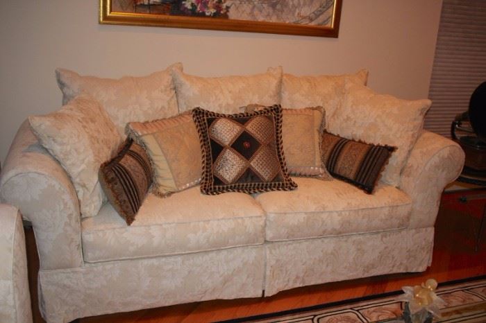 Quality Comfortable Sofa with Accent Pillows