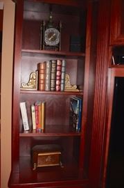 Books, Book Ends, Clock and Decorative Box