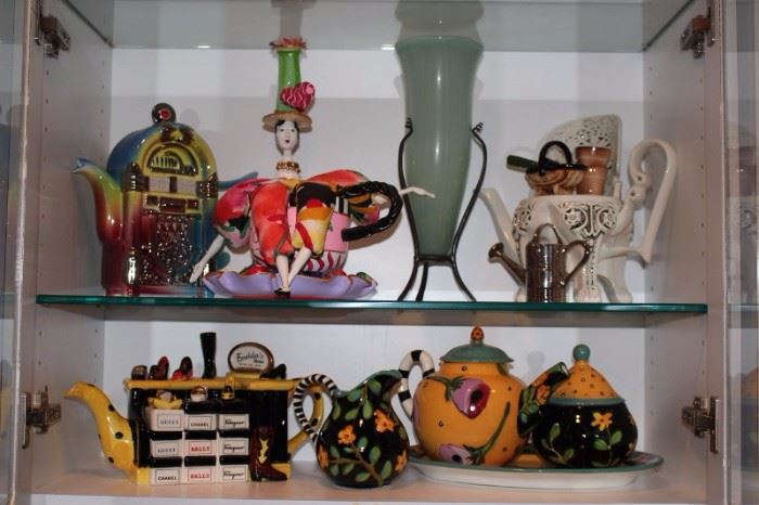Decorative Pieces Throughout including Collectible Pitchers, Teapots and Figurines