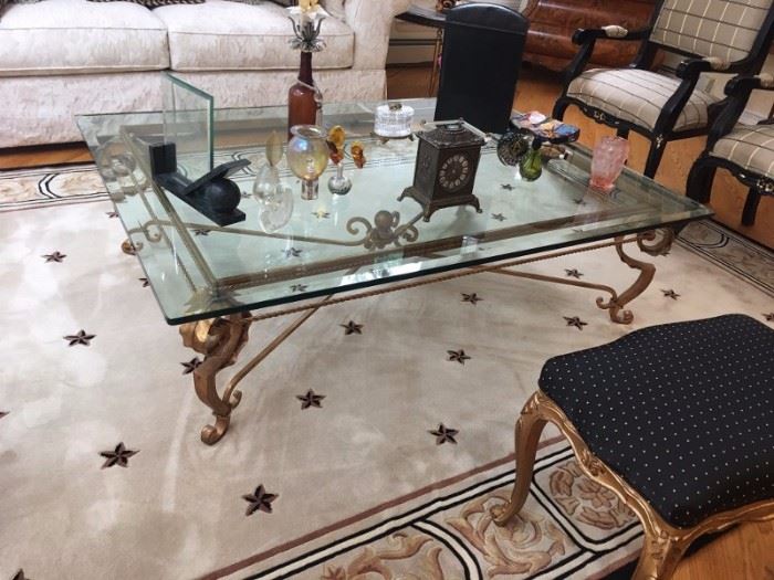 Classic Coffee Table, Handmade Rug and Decorative Items and Bric-A-Brac
