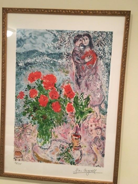 Signed Chagall Limited Edition Lithograph