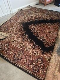 oriental rug - black, gold, red