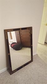 mirror - black with gold gilding