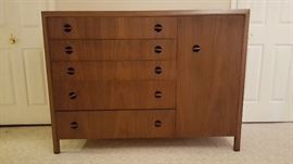 Mid-century modern - tall solid wood dresser - VERY heavy. **By Glenn of California Arcadia**