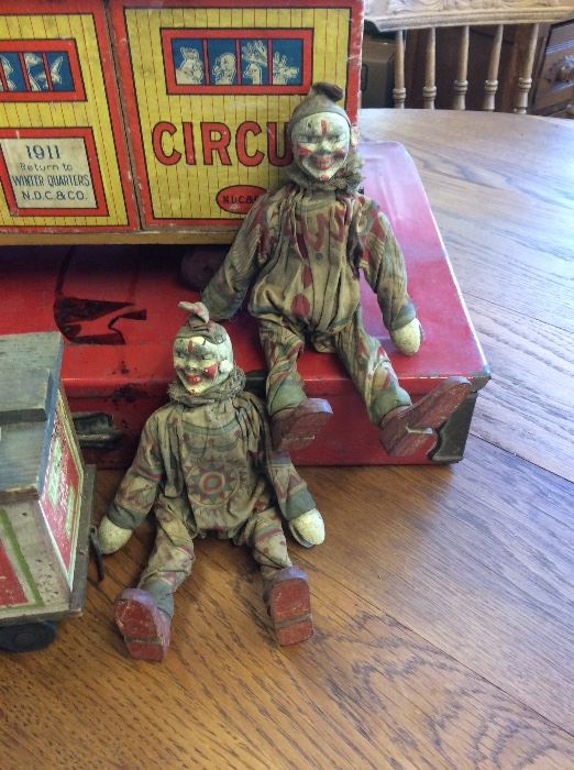 Antique Rare Schoenut Circus Clowns