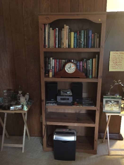 Book shelve, classic books, cd player etc!  Some great coffee table books too!