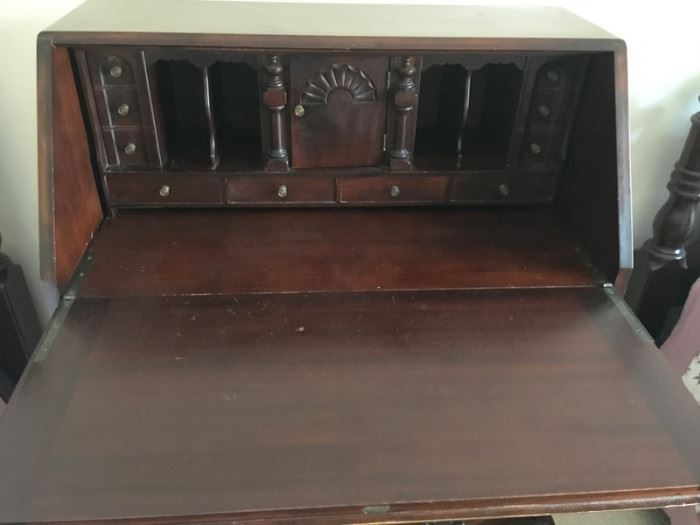 hidden drawers antique desk