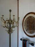 Brass hall tree