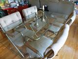 Glass top dining table and chairs