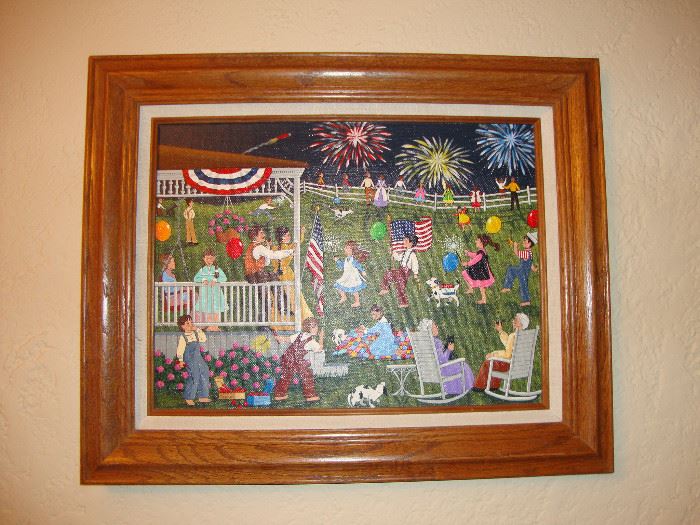Fourth of July by Sheila Lee Elstad (Breezy Point, MN) featured in Country Home Folk Art 1995 calendar