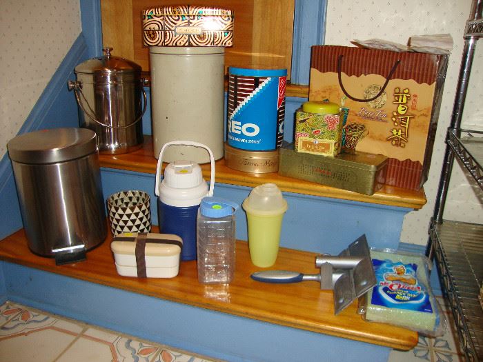 Compost container, Oreo tin, Puer tea, stainless steel garbage can