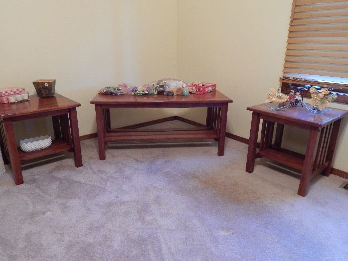 Coffee and matching end tables