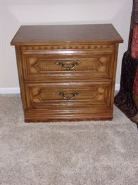 Queen bedroom set, box spring, Queen headboard, night stand, chest of drawers and dresser with mirror.