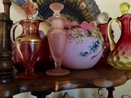 Antique Glassware, cruets