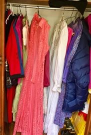Vintage and current dresses, women's unique jackets, robe from China, heavy winter coat