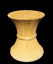 Vintage Mid Century Modern Highly Collectible McGuire Sheaf of Wheat Bamboo Center Dining Table - Currently Selling On 1stdibs For $1200
