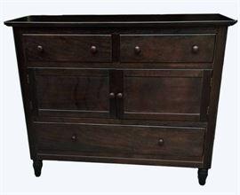 Classc & Refined Brown Black Buffet Sideboard Cabinet With Doors & Drawers - Great Condition!
