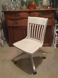 White desk chair by Pier 1