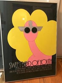 Several posters professionally framed from plays. This one is from the 1970's.