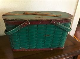 Vintage picnic basket.