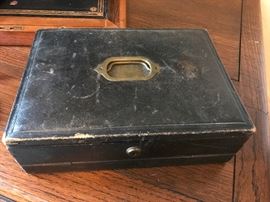 Unique antique field desk.