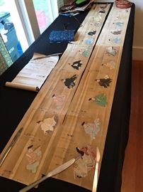 We found a second smaller Japanese scroll! This one is approximately 14' long and about 12" wide. All pictures on this scroll are of men and 1 woman!
