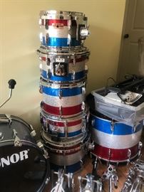 Ludwig red white and blue