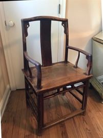 Pair Haunghaulu Chinese arm chairs 