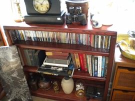 Clock, cds books and more