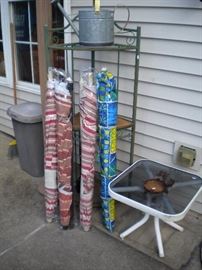 Corner stand and umbrellas  