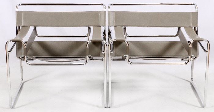 1193 - MARCEL BREUER "WASSILY" CHAIRS, PAIR, H 29", W 31", D 27"