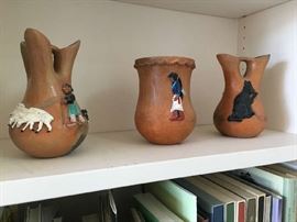 Silas and Bertha Claw pottery