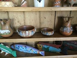 Silas and Bertha Claw, Navajo pottery