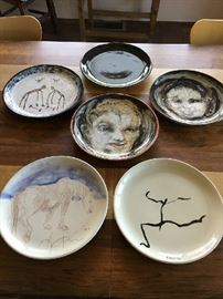 NM Museum of Art Plate Project, Larry Bell, Kathleen Morris, etc