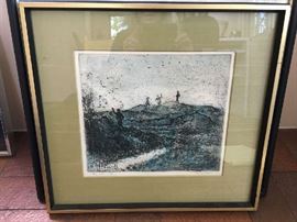 Nancy C Bandy lithograph The Hills