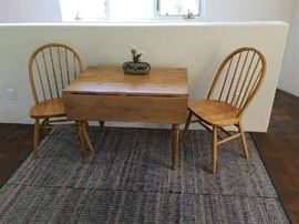 Dropleaf table and chairs