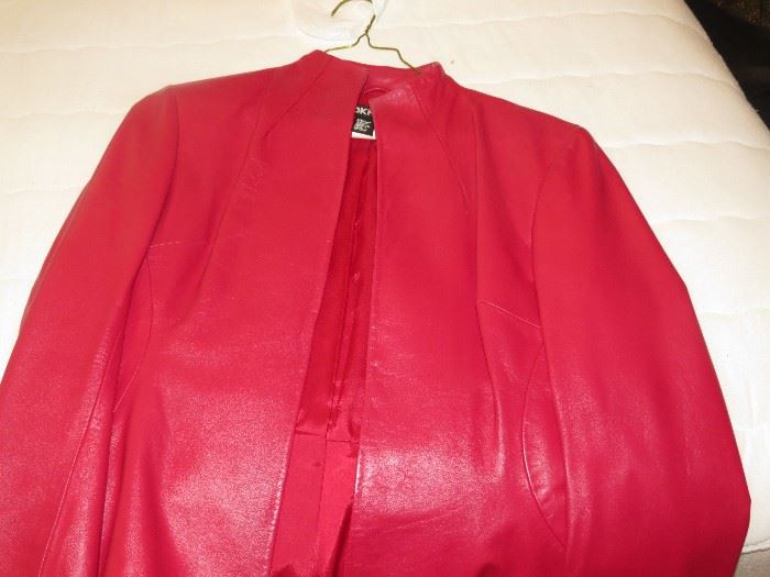 Ladies' leather jackets.