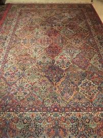 Pair Karastan 8.8" x 12" 100% Wool Multicolor Panel Kirman Area Rugs