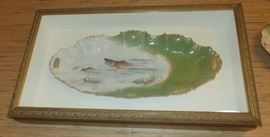 LS&S Lewis Strauss Limoges France Hand-Painted Fish Platter & Plate Set