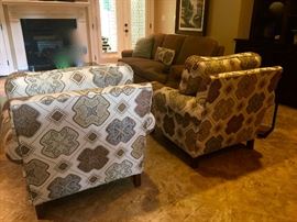 Pair of Highland House Designer Club Chairs