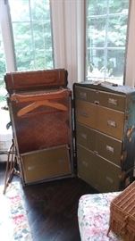 Antique travel trunk