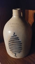 White & Son blue decorated jug