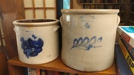 antique signed crocks