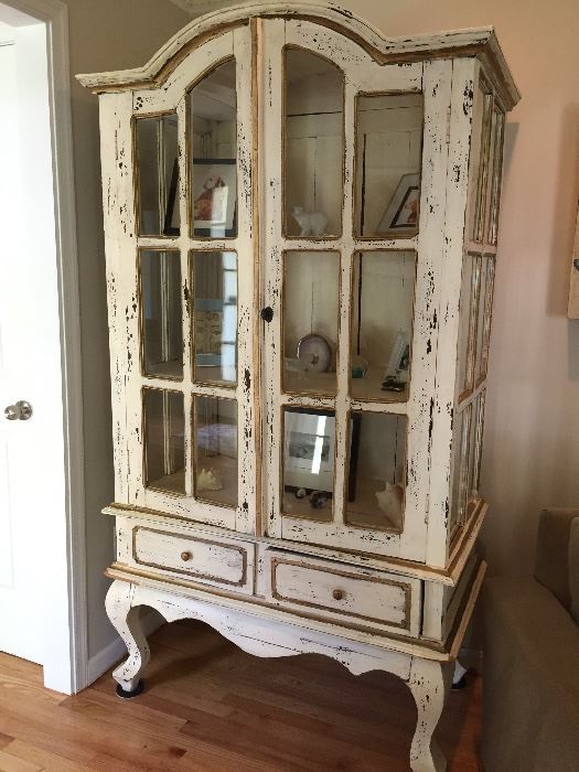 Stunning French style reproduction Display armoire from Baltimore Art Deco furnishings store