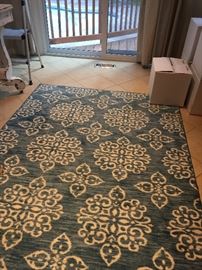 Nice Targwt rug. Turquoise Beighten up and room