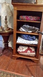 NEWER BOOKCASE, FLIP TOP SEWING TABLE