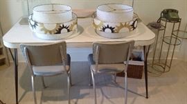 PAIR OF 50's CHAIRS with 60's TABLE 