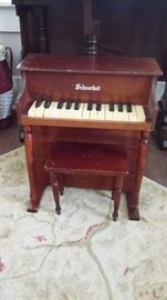 TOY SCHOENHUT PIANO with BENCH