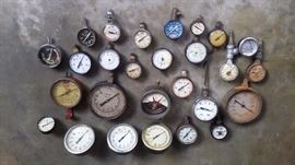 COLLECTION of OLD PRESSURE GAUGES
