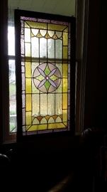 BEAUTIFUL OLD STAINED GLASS WINDOW